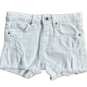Zara Girls White Denim Shorts 6 Nwot